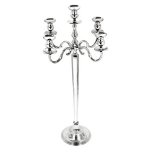 5 Arm Candle Holder, Hexagonal, 40cmH