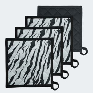 Hot Pot Holder, Black & White Color