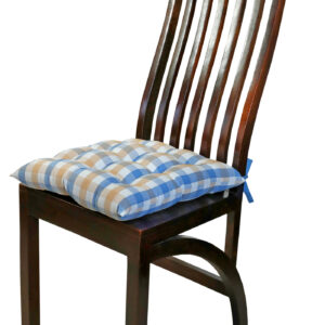Chair Cushion, Sky Blue & White Color