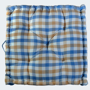 Floor Cushion, Sky Blue & White Color